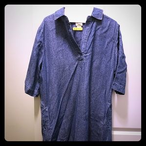 Jean  dress knee length.  Size large